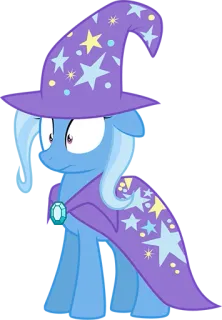 😳 Pony, Magie, Zauberer, Cartoon, Sterne, Hut, Umhang telegram sticker