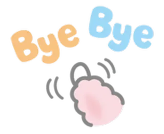 🏃 Bye Bye tchau, adeus, acenando, desenho animado, fofo telegram sticker