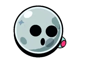 🚀 luna, dibujos animados, cara, impactado, sorpresa whatsapp sticker