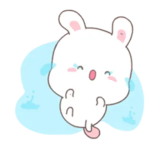 🐰 konijn, schattig, dier, kawaii, cartoon, sticker telegram sticker