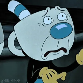😶 Cuphead The Cuphead Show! @EARTH9288 cuphead, cartoon, expression, personnage, the cuphead show whatsapp sticker