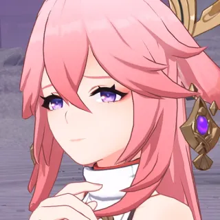🙁 Yae Miko Genshin Impact Anime, Jeu vidéo, Genshin Impact, Yae Miko whatsapp sticker