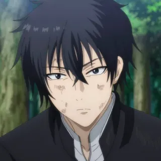 ♠️ anime, boy, tired, scars telegram sticker