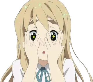 😍 动漫女孩, 可爱, 快乐, 闪耀, 手, 卡通 telegram sticker