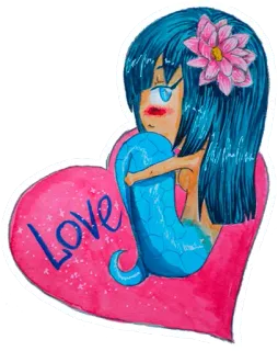 Nagi Lotus flower whatsapp stickers