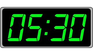 📟 05:30 time, digital clock, numbers, green telegram sticker