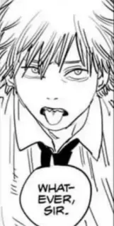 😒 WHATEVER, SIR. anime, meme, funny, sarcastic telegram sticker