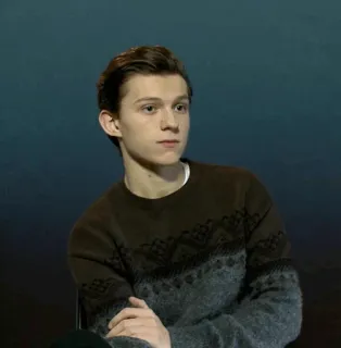 😐 Tom Holland tom holland, ator, celebridade, retrato, homem telegram sticker