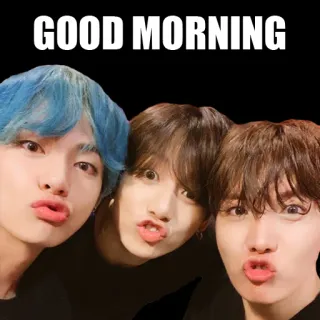 😃 GOOD MORNING 좋은 아침, 인사, 사람들, 남자들, 아침, 텍스트 telegram sticker