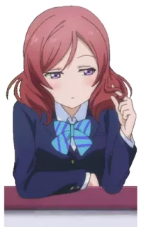 🤔 อนิเมะ, ผู้หญิง, ชุดนักเรียน, มังงะ, ตัวละคร telegram sticker