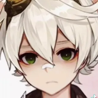 😕 Bennett Genshin Impact anime, video game, character, bennett, genshin impact telegram sticker