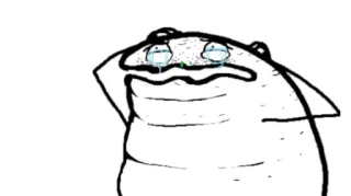 😭 meme, sad, crying, drawing, cartoon telegram sticker