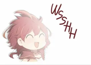 😐 WSSHH chibi, cartoon, sound effect, cute, character, illustration telegram sticker