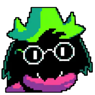 🙂 Ralsei Deltarune rpg, videogame, pixel, goat, cute, monster telegram sticker