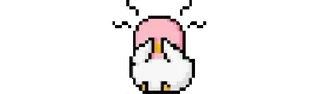 ♨️ pixel art, lindo, pollito, animal, kawaii telegram sticker