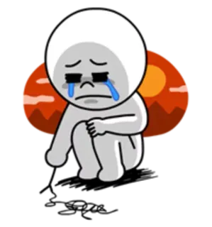 😭 chorando, triste, emoção, desenho, lágrimas telegram sticker