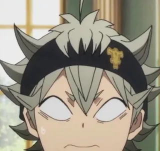 🖤 Asta Black Clover アニメ, マンガ, ブラッククローバー, アスタ, 面白い, 表情, キャラクター telegram sticker