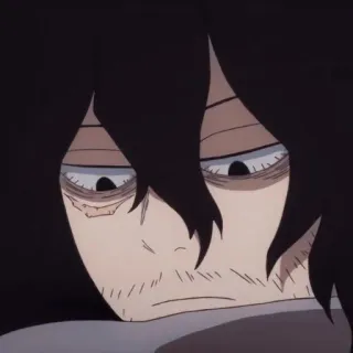 🆚 Shota Aizawa My Hero Academia Anime, Personnage, Shota Aizawa, My Hero Academia, Sommeil, Fatigué telegram sticker