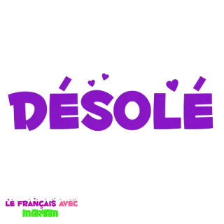 😭 DÉSOLÉ lo siento, disculpa, francés, morado, corazones, texto, arrepentido, triste whatsapp sticker