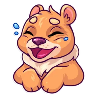 😂 orso, cartone animato, carino, felice, animale, adesivo telegram sticker