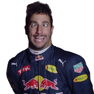 🤪 Daniel Ricciardo formule 1, course, pilote, drôle, athlète, sport automobile whatsapp sticker