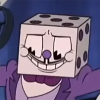🙂 King Dice Cuphead Cartoon, Spiel, Würfel, Figur, Cuphead, King Dice telegram sticker