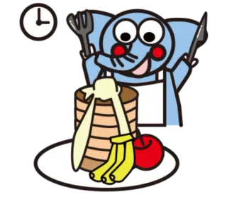🥞 Elefant, Pfannkuchen, Essen, Frühstück, Cartoon, Dessert, süß telegram sticker