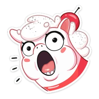 😱 kartun, kuda, berteriak, terkejut, binatang, stiker telegram sticker