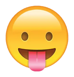 😛 emoji, tongue, smiley face, expression telegram sticker