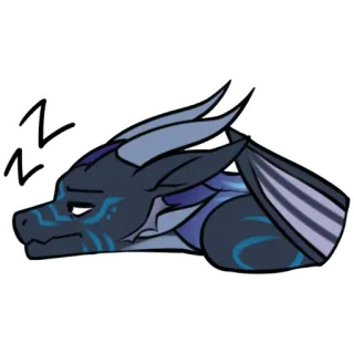 😴 dragon, sleepy, animal, reptile, cartoon, sticker telegram sticker