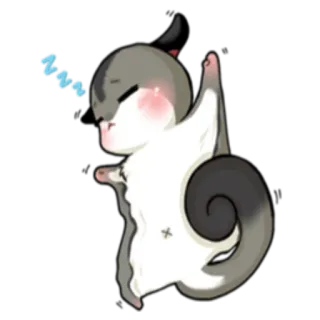 😴 ZZZZ 잠, 귀여운, 동물, 자는, 카와이, 만화 whatsapp sticker