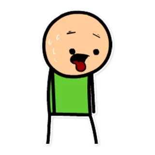 😛 Cartoon, Stokfiguur, Uitdrukking, Cyanide and Happiness telegram sticker