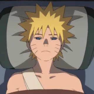 ☀️ Naruto Uzumaki Naruto anime, naruto, postać, śpiący, zmęczony, uzumaki, smutny telegram sticker