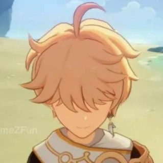 😑 Aether Genshin Impact anime, game, character, blonde, traveller telegram sticker
