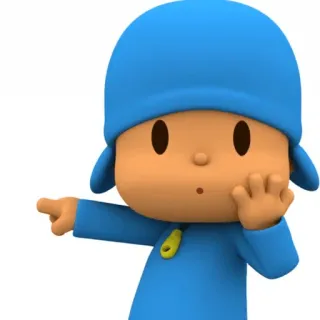 😀 Pocoyo Kartun, Karakter, Pocoyo, Anak, Menunjuk telegram sticker