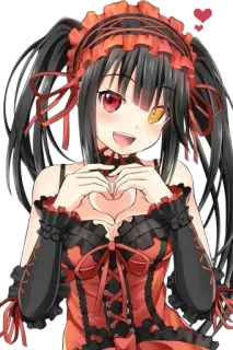 😊 Anime, Cartone animato, Ragazza, Cuore, Carino, Manga telegram sticker