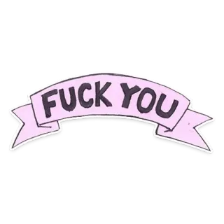 🖕 FUCK YOU offensive, banner, insult, curse, vulgar telegram sticker