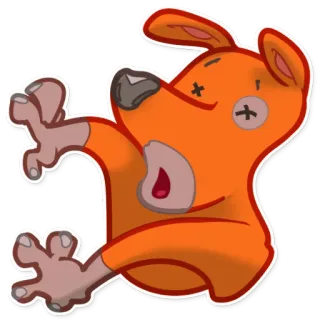 😵 Cartone animato, Animale, Cane, Personaggio, Carino, Divertente telegram sticker