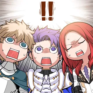 😱 애니메이션, 충격, 놀람, 만화, 캐릭터 whatsapp sticker