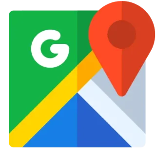 🔵 Google Maps, mapa, pinezka, lokalizacja, nawigacja, ikona telegram sticker