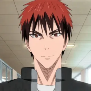 🥢 Akashi Seijuro Kuroko's Basketball Anime, Pallacanestro, Serio, Capelli rossi, Personaggio telegram sticker