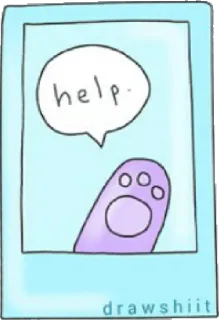 🙏 help. gato, pata, desenho animado, ajuda, fofo whatsapp sticker