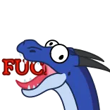 🔥 FUC dragón, dibujos animados, ofensivo, animado telegram sticker