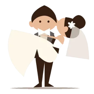 ✳️ 結婚式, 花嫁, 花婿, 結婚, ロマンス, カップル telegram sticker