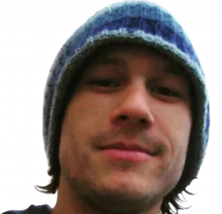 😇 hombre, retrato, gorro, cara, primer plano telegram sticker