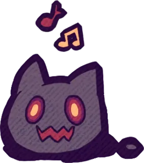 🥀 cat, music, cartoon, character, cute telegram sticker