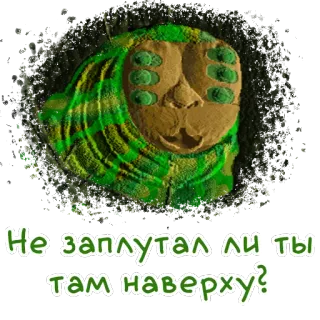 👋 Не заплутал ли ты там наверху? lagarta, inseto, inseto, texto russo whatsapp sticker