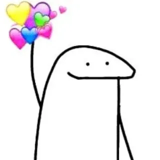 🌟 florkofcows, stick figure, hearts, love, cute, wholesome whatsapp sticker