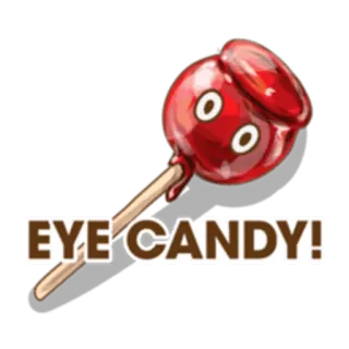 🍭 EYE CANDY! bellissimo, lecca-lecca, dolce, caramella, dolcetto, cibo whatsapp sticker