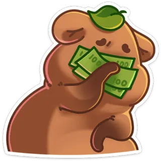 💸 Geld, Cartoon, Finanzen, Reichtum, Erfolg whatsapp sticker